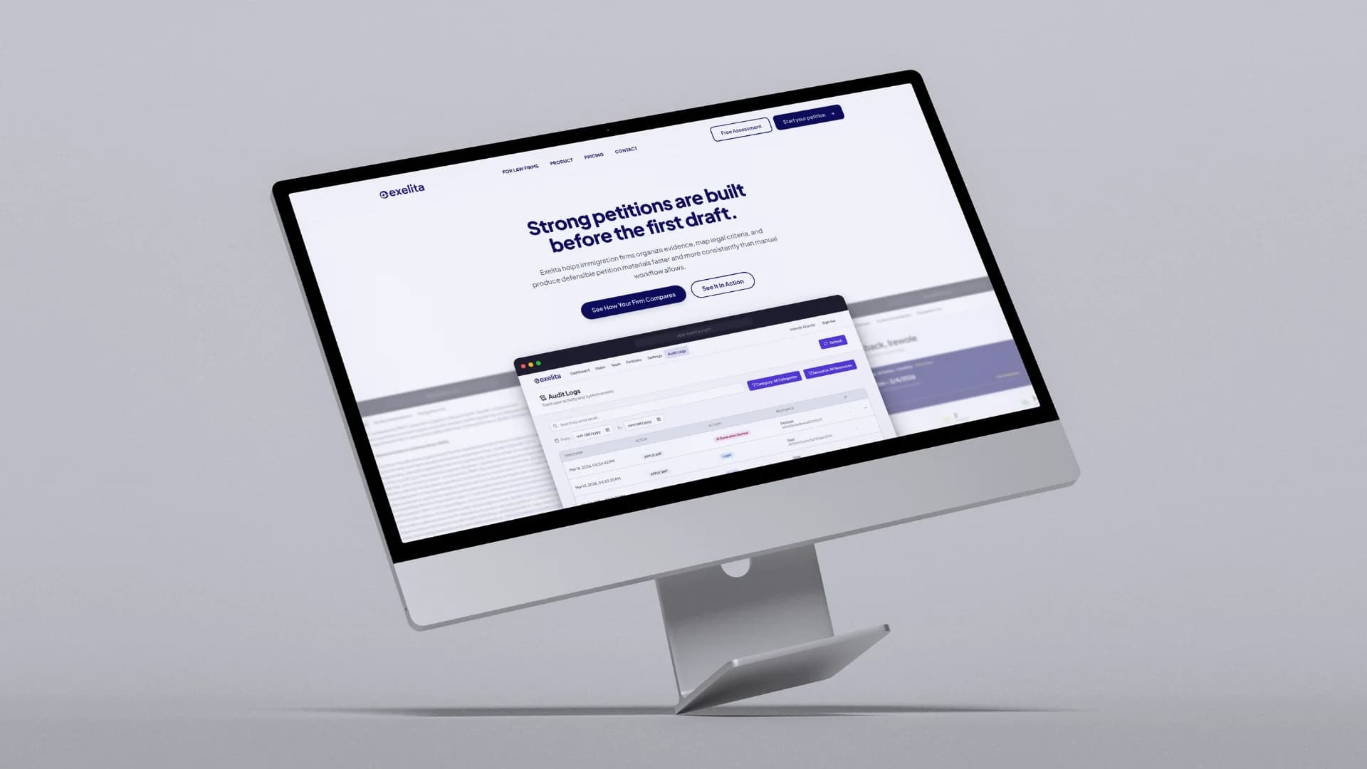 Exelita full device mockup showcase
