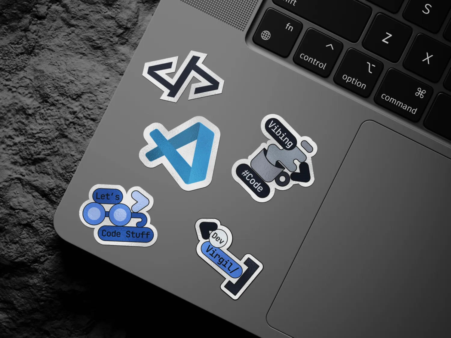 Virgil Dev brand stickers