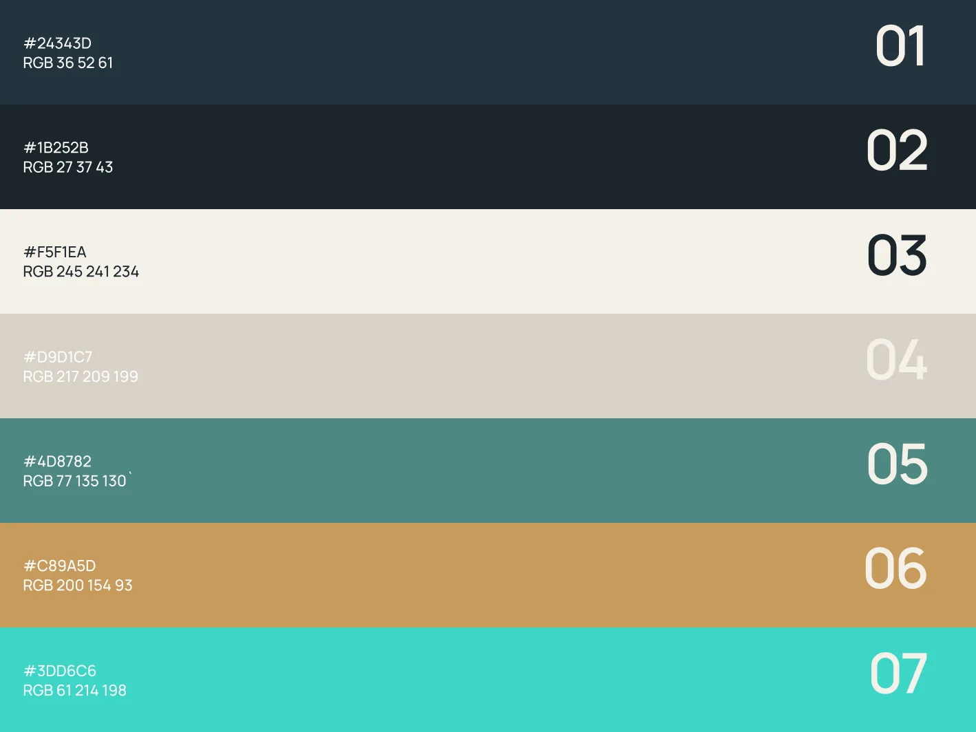 Levera color palette